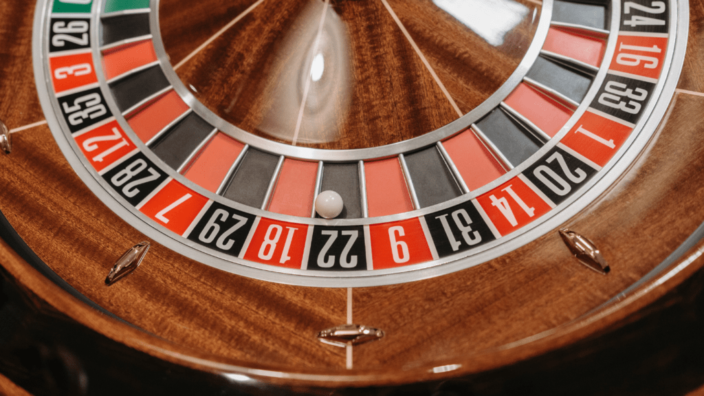 a roulette wheel 